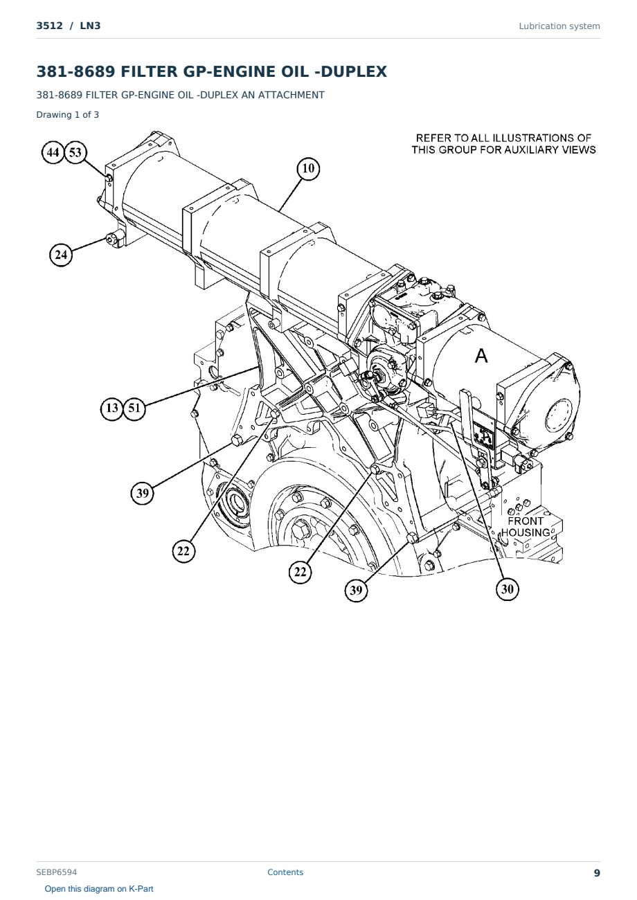 Caterpillar 3512 S/N LN3 Partsbook SEBP6594 (English) - sample page 9 of 10 Caterpillar 3512 S/N LN3 Partsbook SEBP6594 (English) - sample page 9 of 10