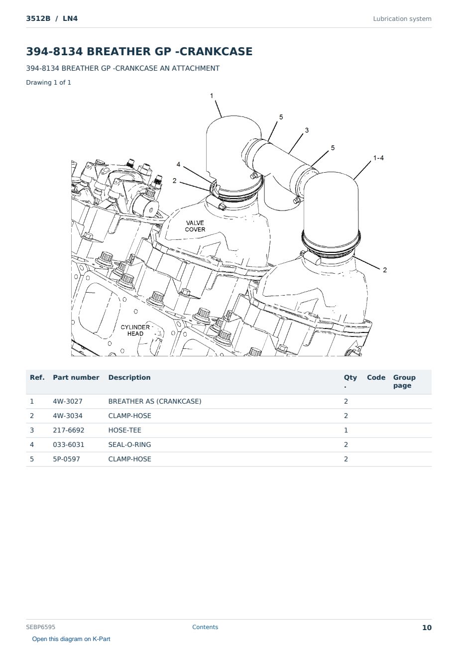Caterpillar 3512B S/N LN4 Partsbook SEBP6595 (English) - sample page 10 of 10 Caterpillar 3512B S/N LN4 Partsbook SEBP6595 (English) - sample page 10 of 10