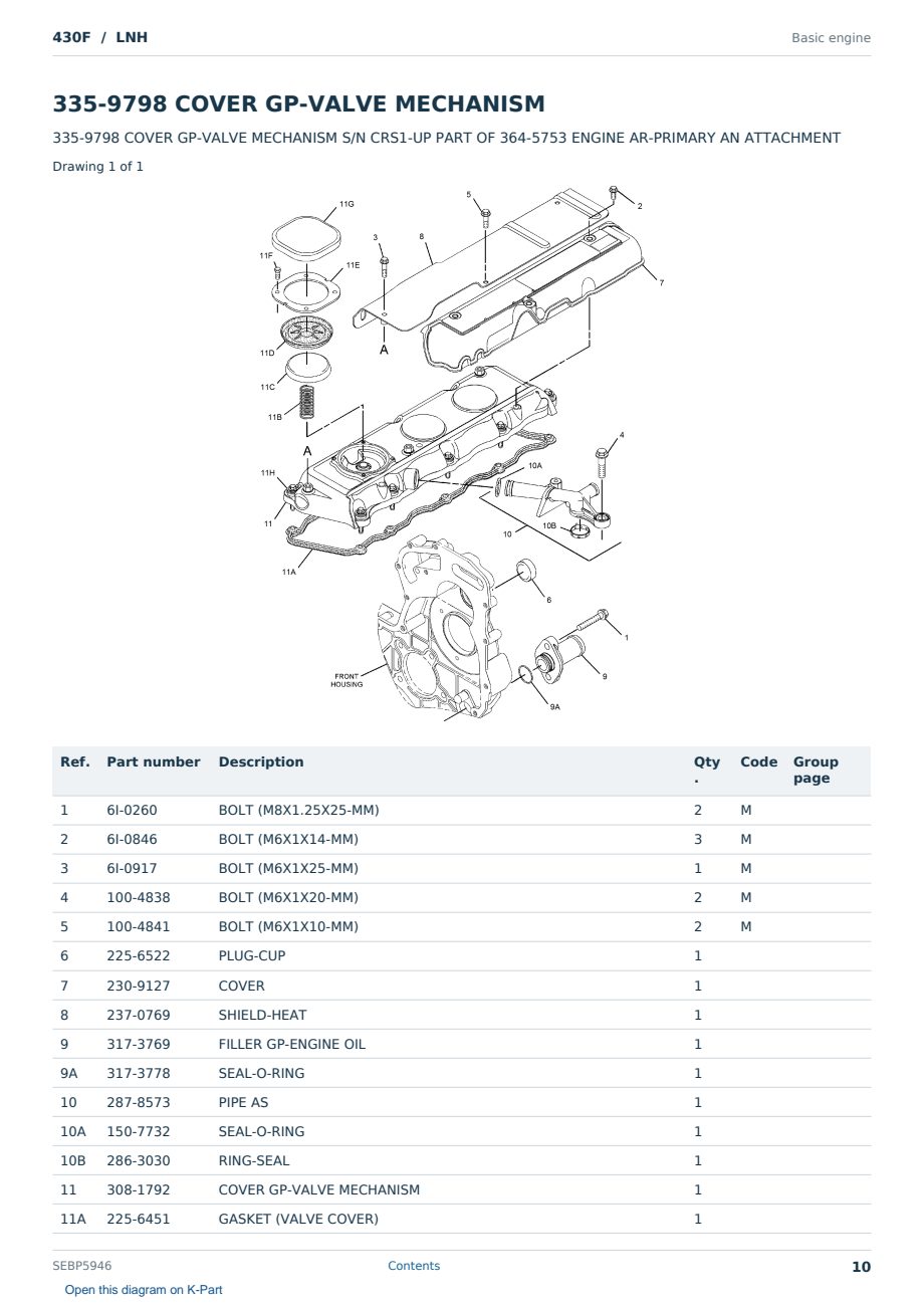 Caterpillar 430F S/N LNH Partsbook SEBP5946 (English) - sample page 10 of 10 Caterpillar 430F S/N LNH Partsbook SEBP5946 (English) - sample page 10 of 10