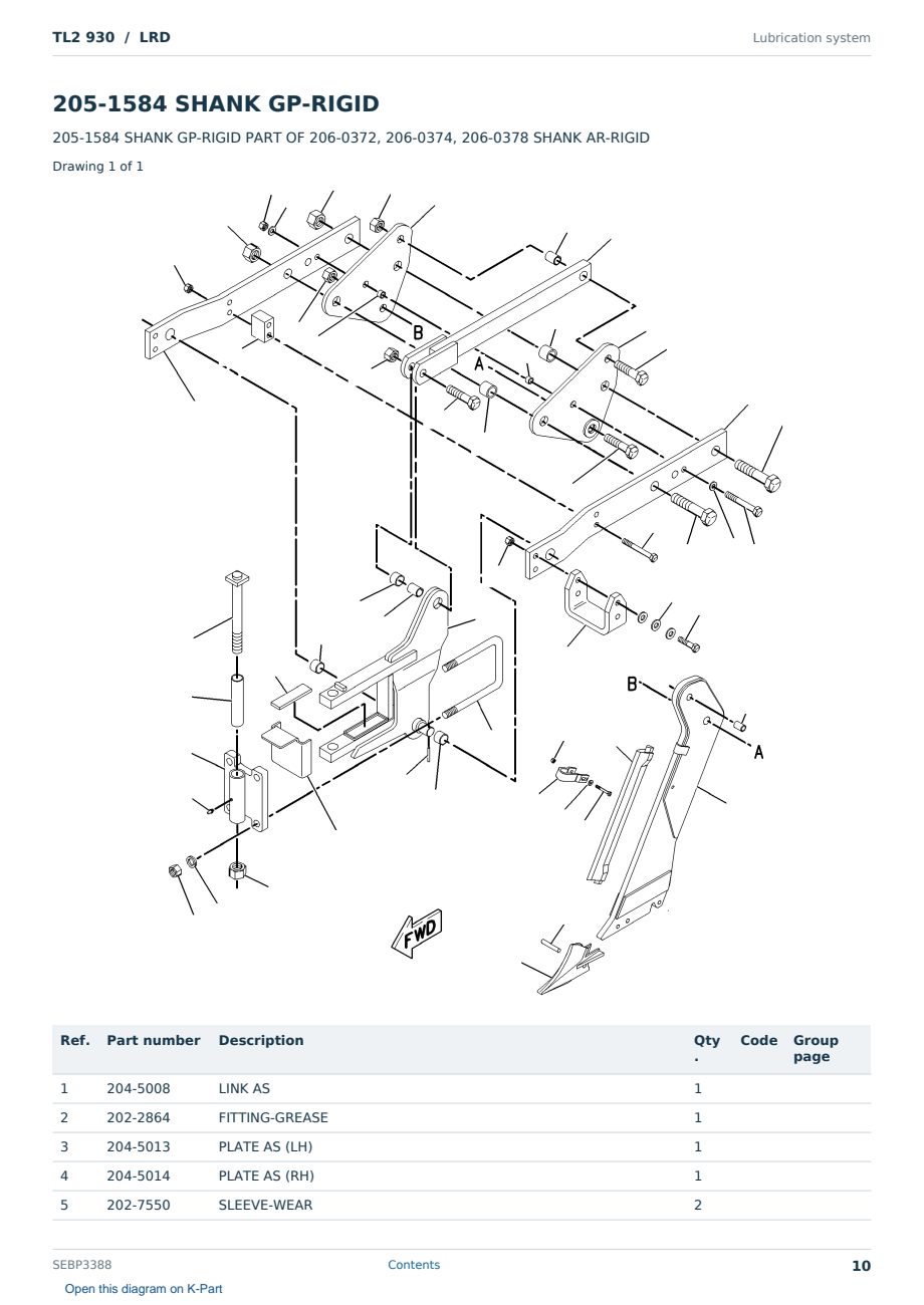 Caterpillar TL2 930 S/N LRD Partsbook SEBP3388 (English) - sample page 10 of 10 Caterpillar TL2 930 S/N LRD Partsbook SEBP3388 (English) - sample page 10 of 10
