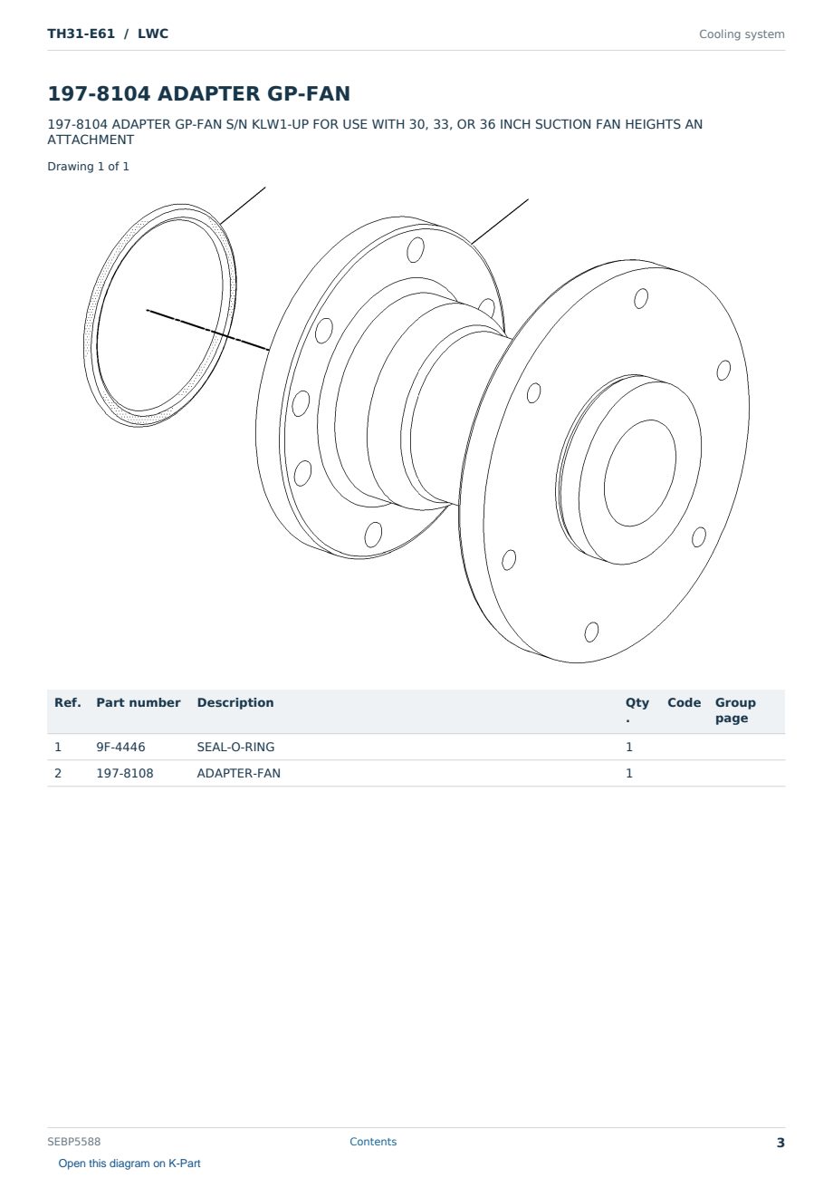 Caterpillar TH31-E61 S/N LWC Partsbook SEBP5588 (English) - sample page 3 of 10 Caterpillar TH31-E61 S/N LWC Partsbook SEBP5588 (English) - sample page 3 of 10
