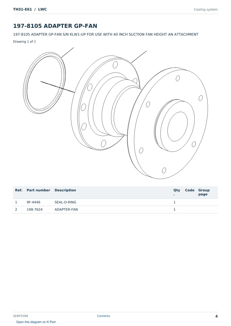Caterpillar TH31-E61 S/N LWC Partsbook SEBP5588 (English) - sample page 4 of 10 Caterpillar TH31-E61 S/N LWC Partsbook SEBP5588 (English) - sample page 4 of 10