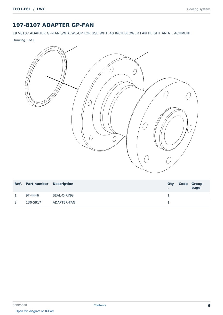 Caterpillar TH31-E61 S/N LWC Partsbook SEBP5588 (English) - sample page 6 of 10 Caterpillar TH31-E61 S/N LWC Partsbook SEBP5588 (English) - sample page 6 of 10
