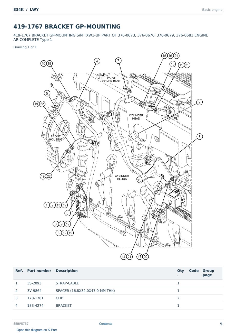 Caterpillar 834K S/N LWY Partsbook SEBP5757 (English) - sample page 5 of 10 Caterpillar 834K S/N LWY Partsbook SEBP5757 (English) - sample page 5 of 10