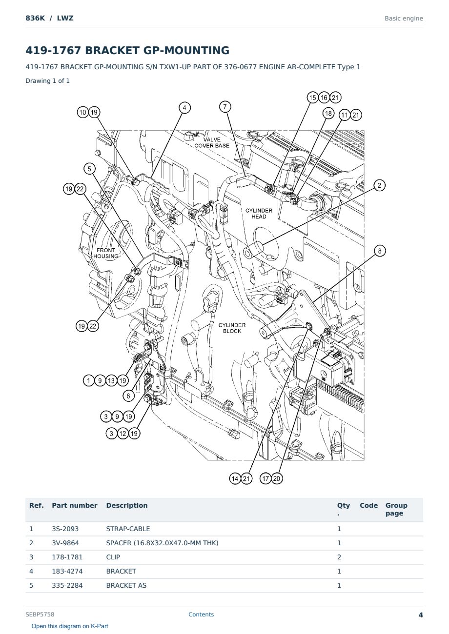 Caterpillar 836K S/N LWZ Partsbook SEBP5758 (English) - sample page 4 of 10 Caterpillar 836K S/N LWZ Partsbook SEBP5758 (English) - sample page 4 of 10