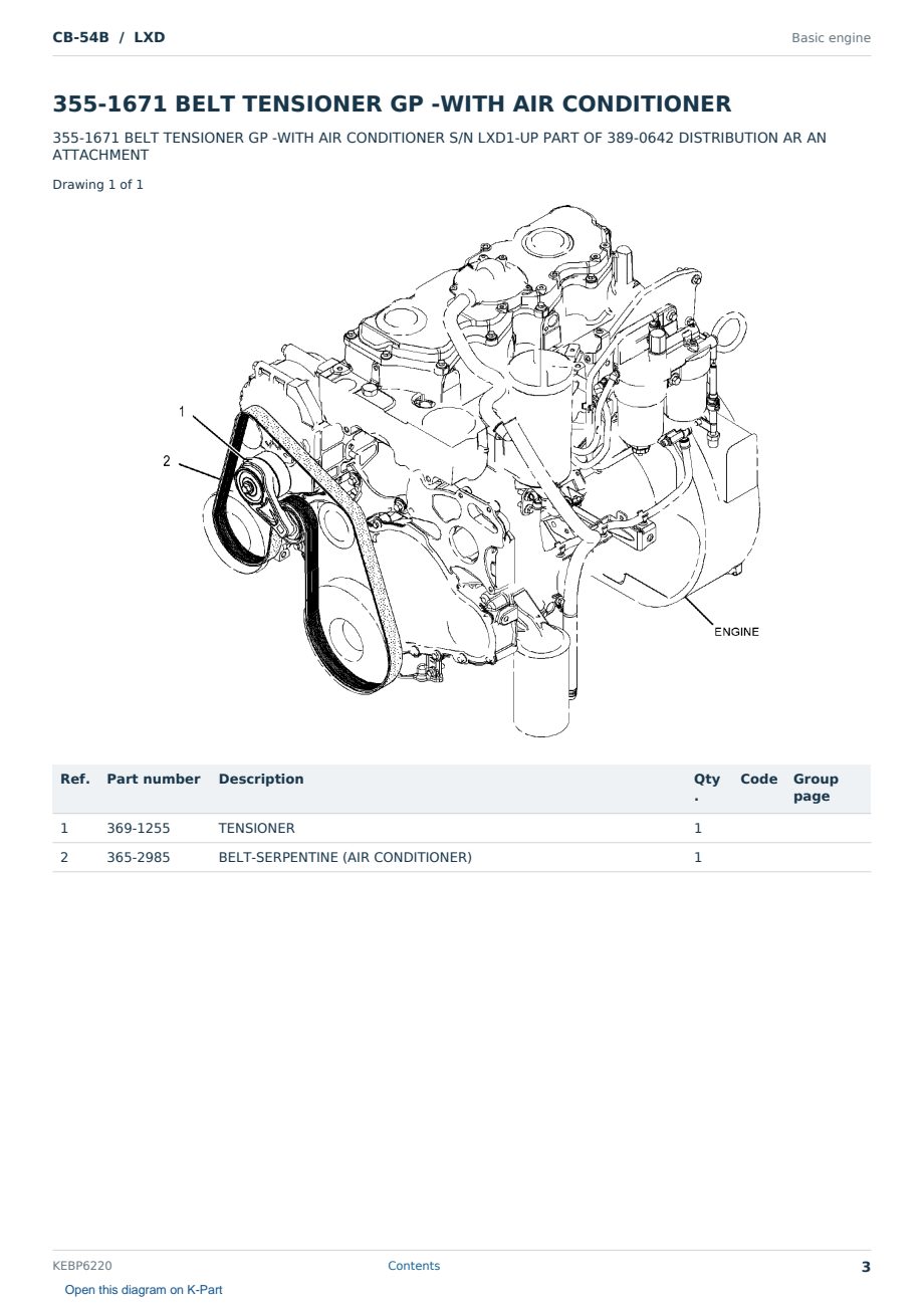 Caterpillar CB-54B S/N LXD Partsbook KEBP6220 (English) - sample page 3 of 10 Caterpillar CB-54B S/N LXD Partsbook KEBP6220 (English) - sample page 3 of 10