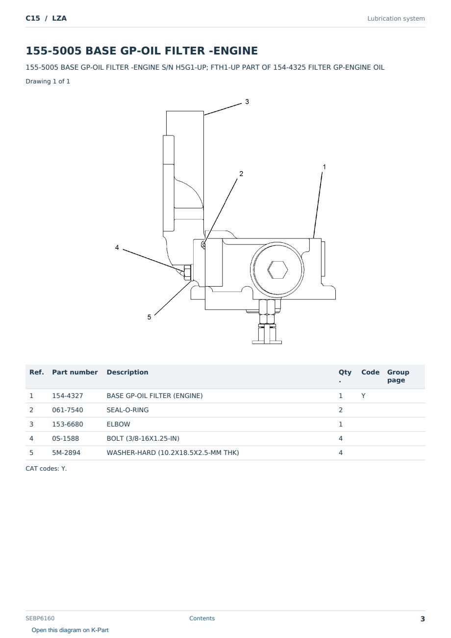 Caterpillar C15 S/N LZA Partsbook SEBP6160 (English) - sample page 3 of 10 Caterpillar C15 S/N LZA Partsbook SEBP6160 (English) - sample page 3 of 10