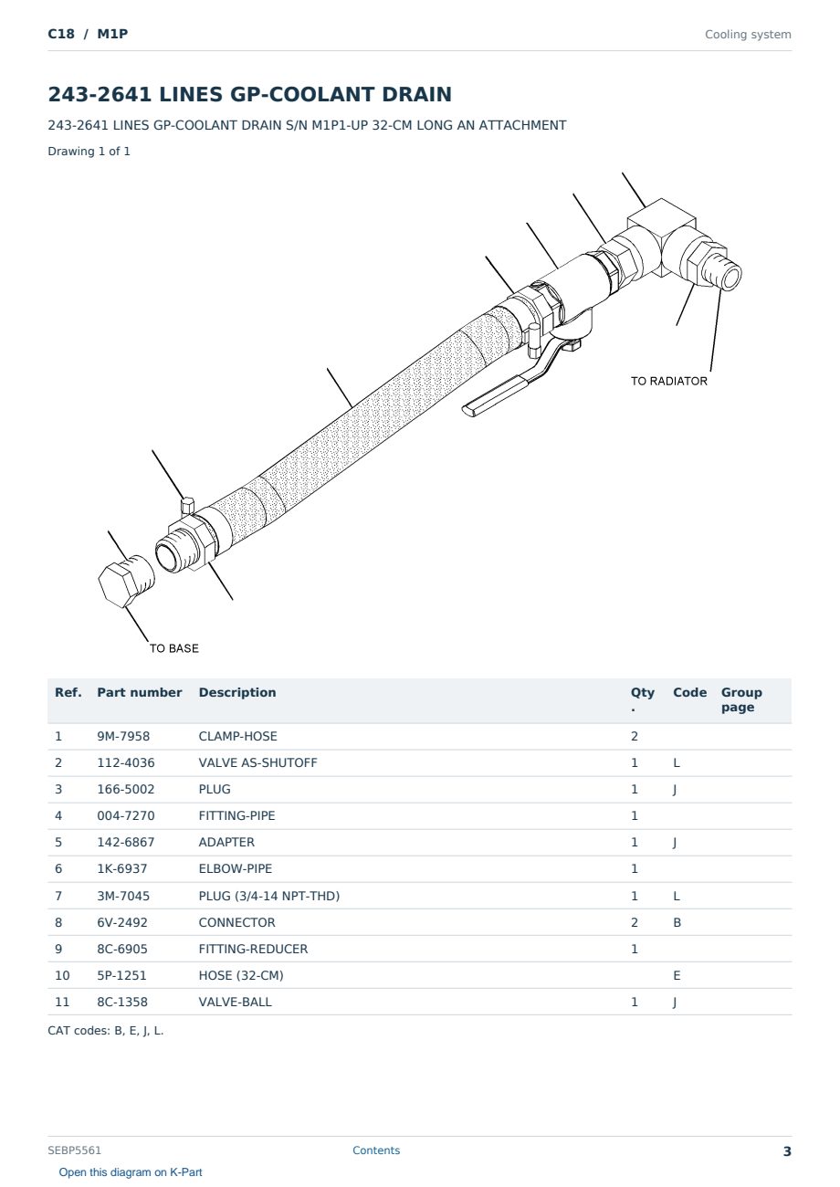 Caterpillar C18 S/N M1P Partsbook SEBP5561 (English) - sample page 3 of 10 Caterpillar C18 S/N M1P Partsbook SEBP5561 (English) - sample page 3 of 10