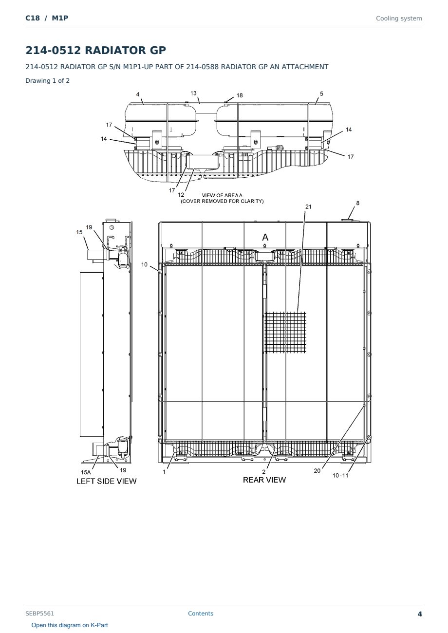 Caterpillar C18 S/N M1P Partsbook SEBP5561 (English) - sample page 4 of 10 Caterpillar C18 S/N M1P Partsbook SEBP5561 (English) - sample page 4 of 10