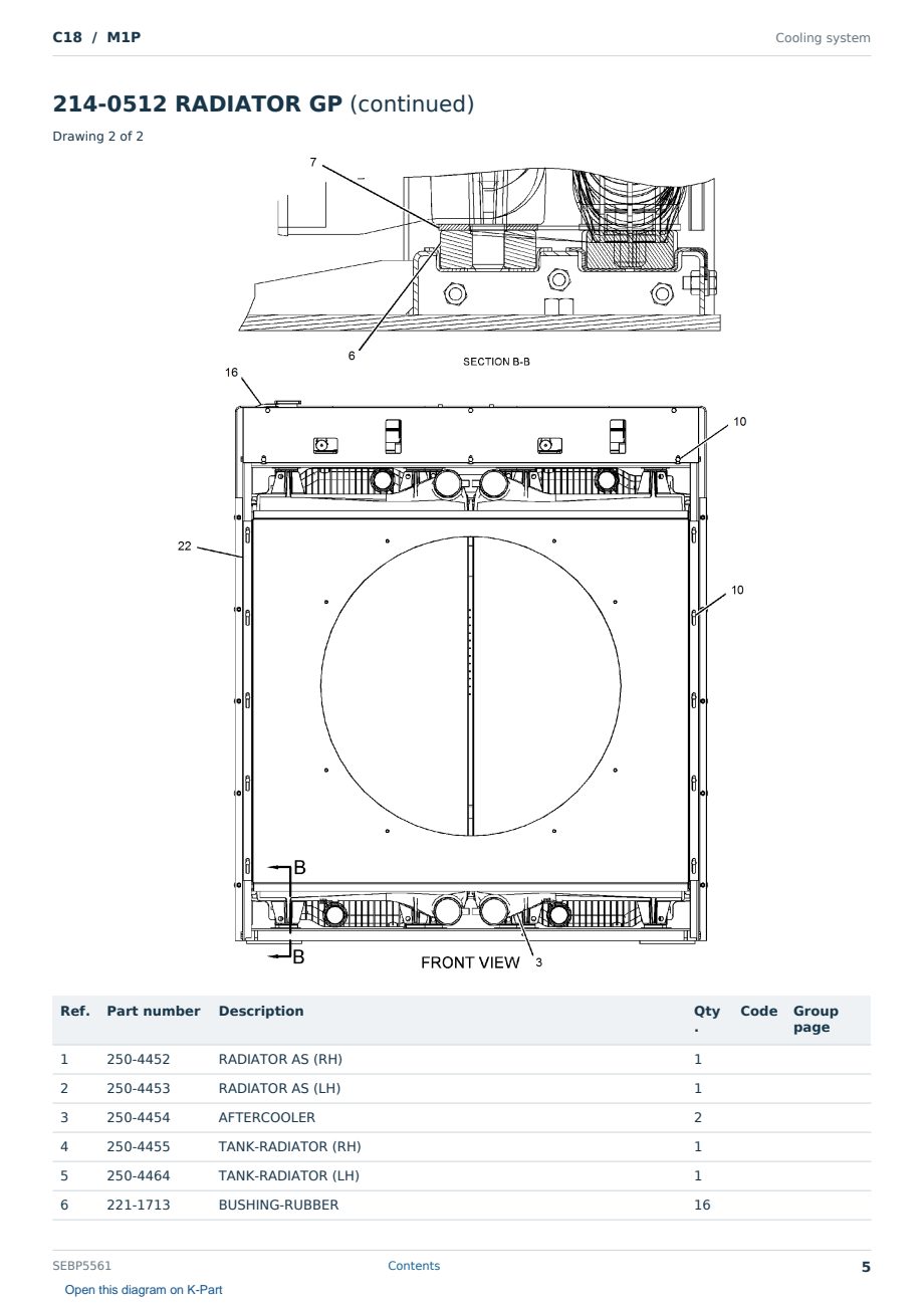 Caterpillar C18 S/N M1P Partsbook SEBP5561 (English) - sample page 5 of 10 Caterpillar C18 S/N M1P Partsbook SEBP5561 (English) - sample page 5 of 10