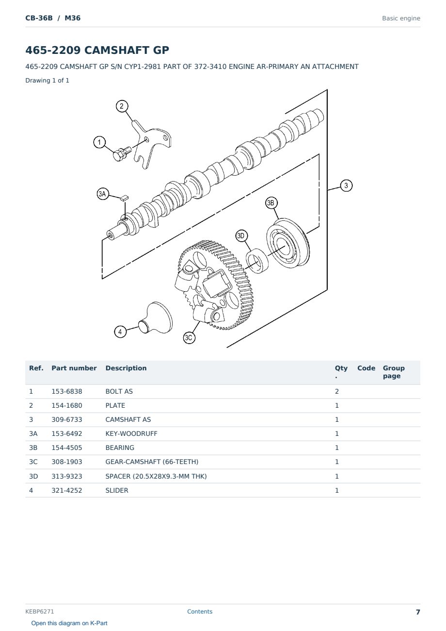 Caterpillar CB-36B S/N M36 Partsbook KEBP6271 (English) - sample page 7 of 10 Caterpillar CB-36B S/N M36 Partsbook KEBP6271 (English) - sample page 7 of 10