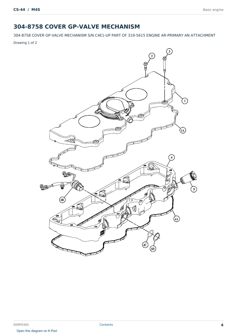 Caterpillar CS-44 S/N M4S Partsbook KEBP0365 (English) - sample page 4 of 10 Caterpillar CS-44 S/N M4S Partsbook KEBP0365 (English) - sample page 4 of 10