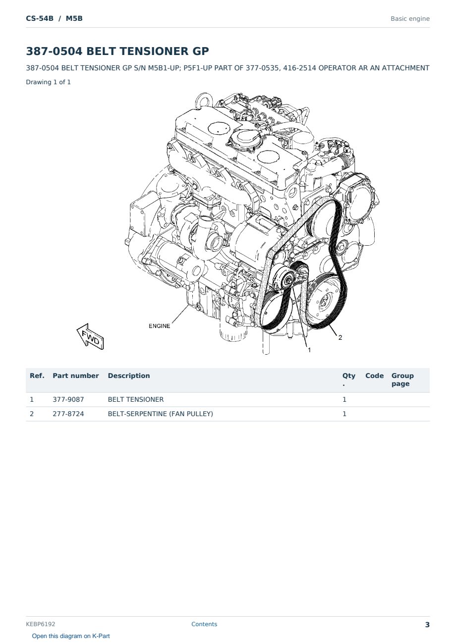 Caterpillar CS-54B S/N M5B Partsbook KEBP6192 (English) - sample page 3 of 10 Caterpillar CS-54B S/N M5B Partsbook KEBP6192 (English) - sample page 3 of 10
