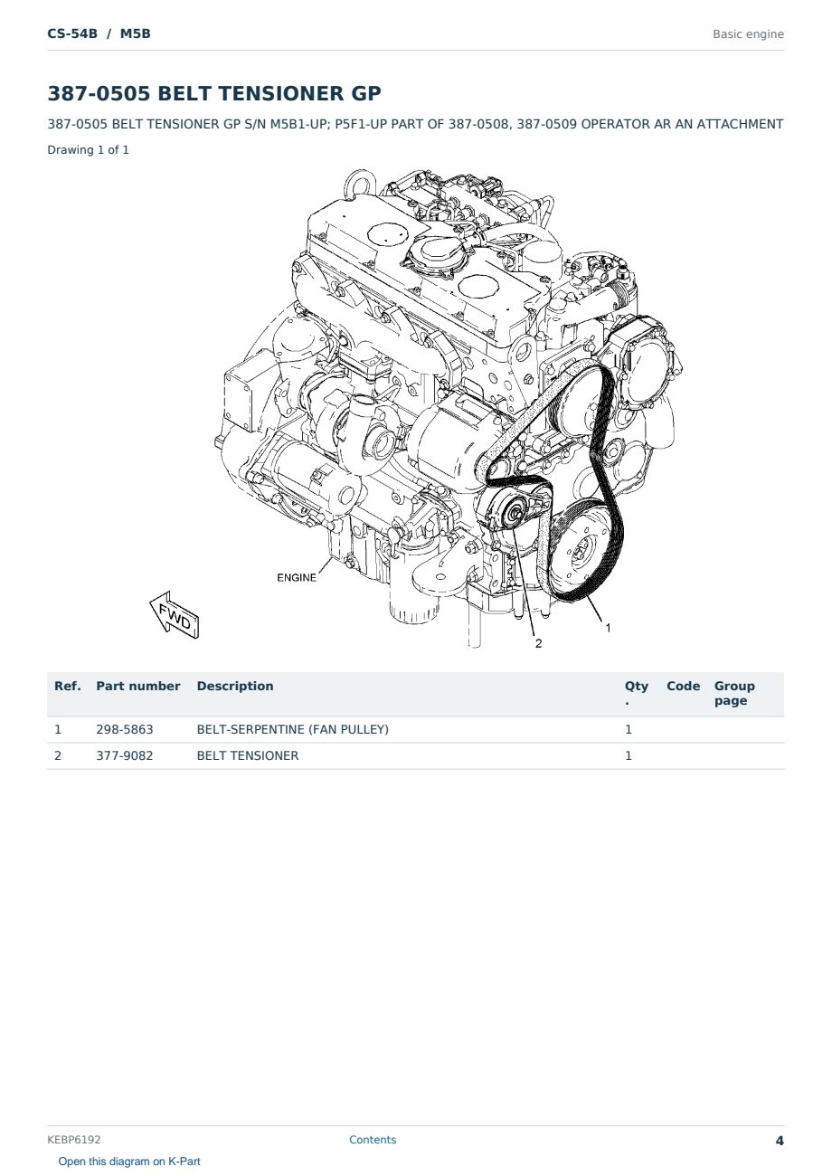 Caterpillar CS-54B S/N M5B Partsbook KEBP6192 (English) - sample page 4 of 10 Caterpillar CS-54B S/N M5B Partsbook KEBP6192 (English) - sample page 4 of 10