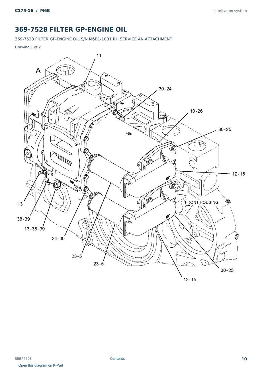 Caterpillar C175-16 S/N M6B Partsbook SEBP4703 (English) - sample page 10 of 10 Caterpillar C175-16 S/N M6B Partsbook SEBP4703 (English) - sample page 10 of 10