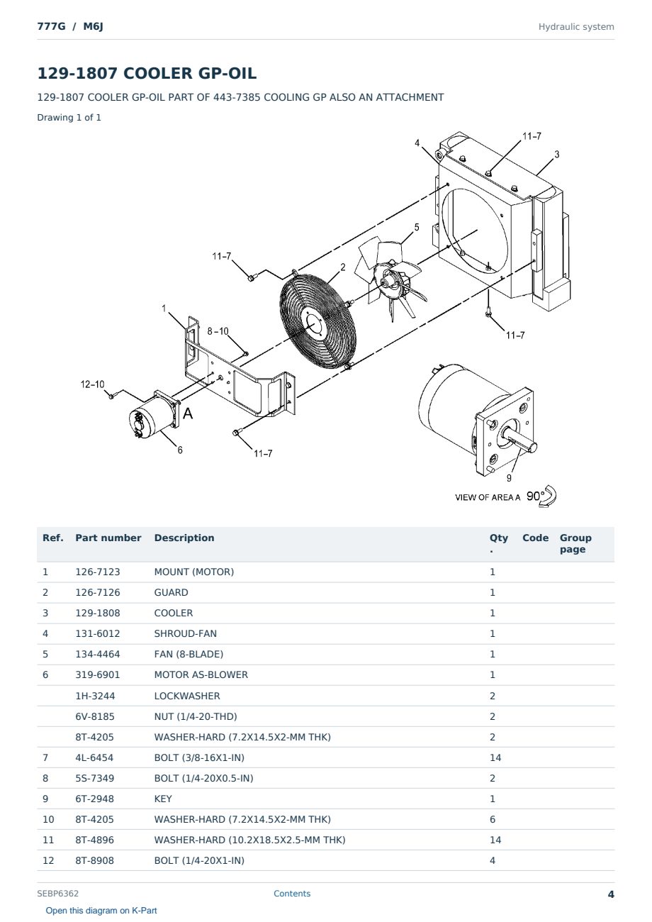 Caterpillar 777G S/N M6J Partsbook SEBP6362 (English) - sample page 4 of 10 Caterpillar 777G S/N M6J Partsbook SEBP6362 (English) - sample page 4 of 10