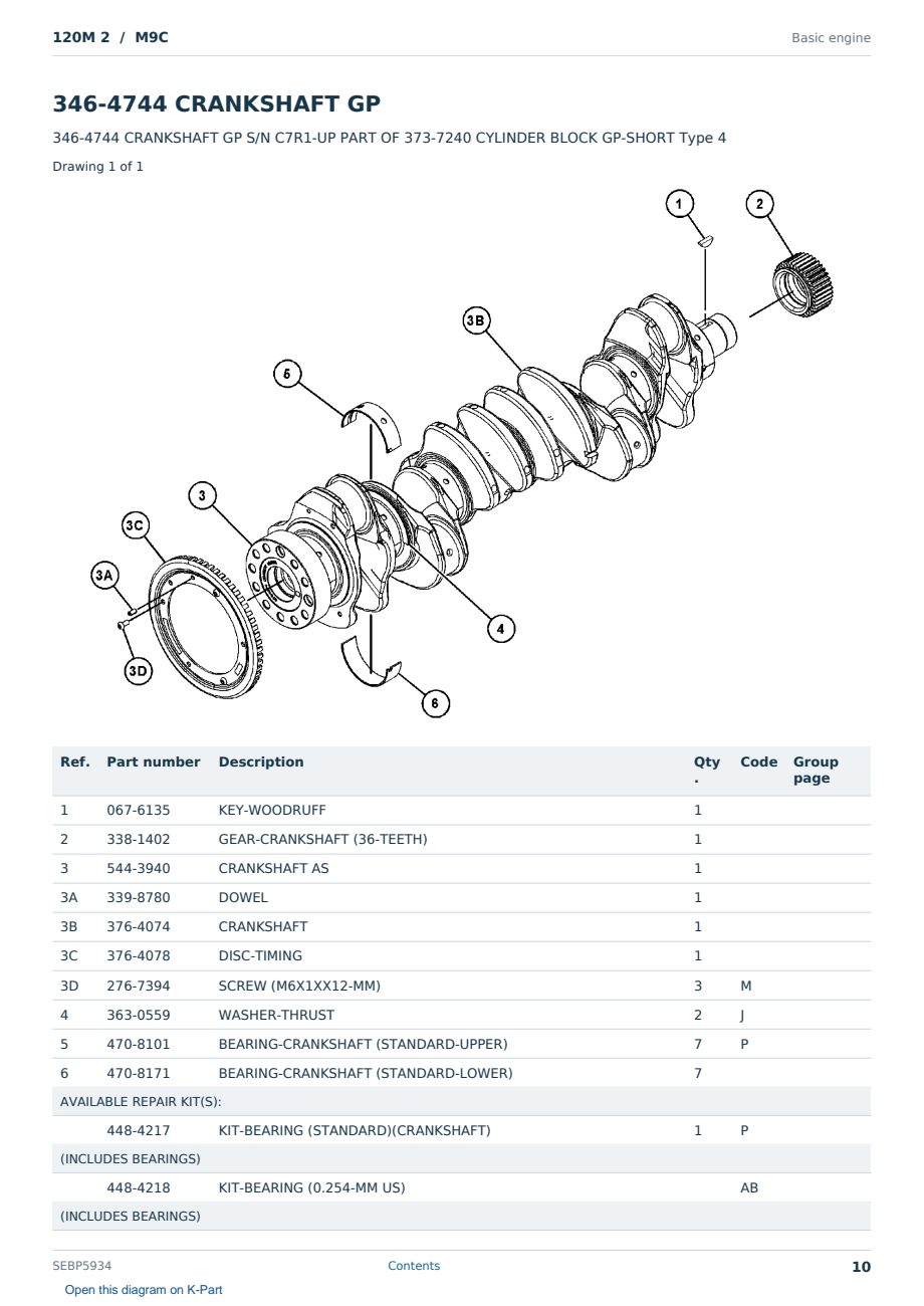 Caterpillar 120M 2 S/N M9C Partsbook SEBP5934 (English) - sample page 10 of 10 Caterpillar 120M 2 S/N M9C Partsbook SEBP5934 (English) - sample page 10 of 10
