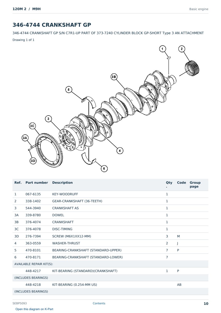 Caterpillar 120M 2 S/N M9H Partsbook SEBP5093 (English) - sample page 10 of 10 Caterpillar 120M 2 S/N M9H Partsbook SEBP5093 (English) - sample page 10 of 10