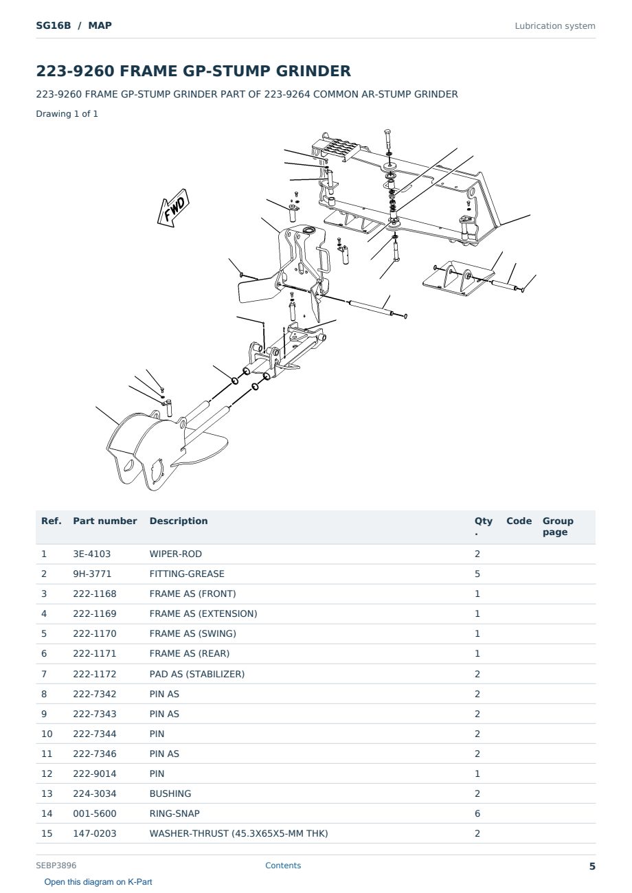 Caterpillar SG16B S/N MAP Partsbook SEBP3896 (English) - sample page 5 of 10 Caterpillar SG16B S/N MAP Partsbook SEBP3896 (English) - sample page 5 of 10