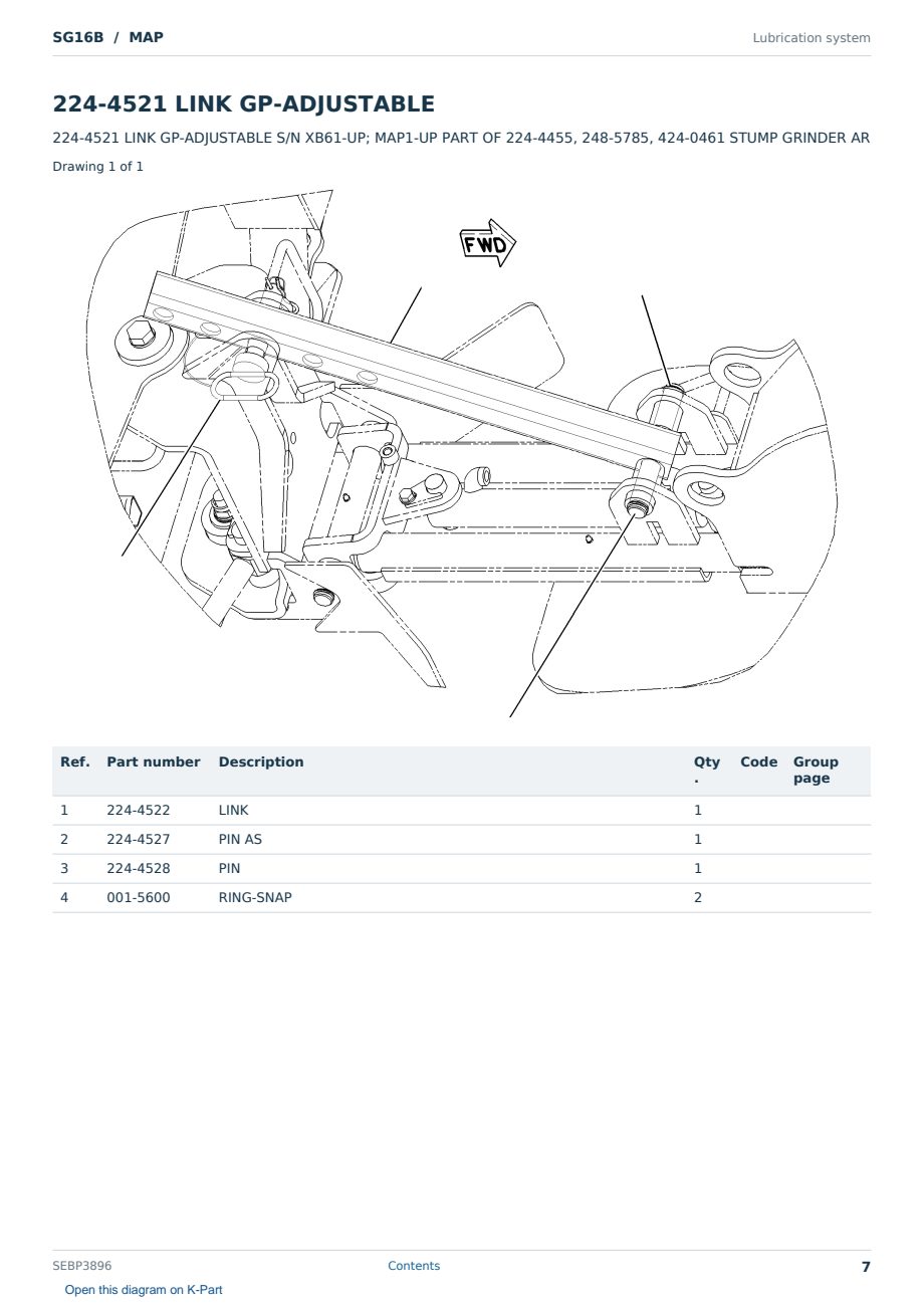 Caterpillar SG16B S/N MAP Partsbook SEBP3896 (English) - sample page 7 of 10 Caterpillar SG16B S/N MAP Partsbook SEBP3896 (English) - sample page 7 of 10