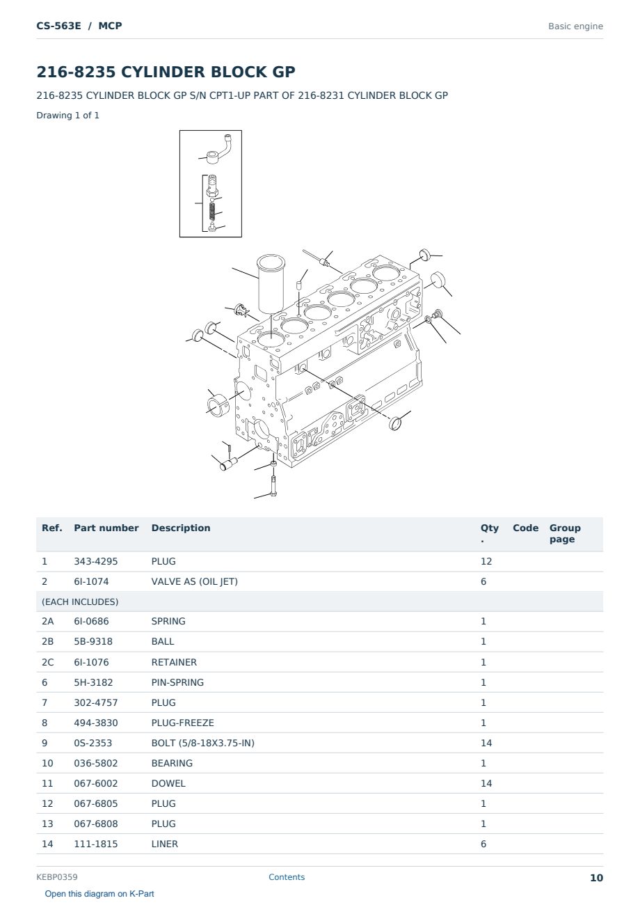 Caterpillar CS-563E S/N MCP Partsbook KEBP0359 (English) - sample page 10 of 10 Caterpillar CS-563E S/N MCP Partsbook KEBP0359 (English) - sample page 10 of 10