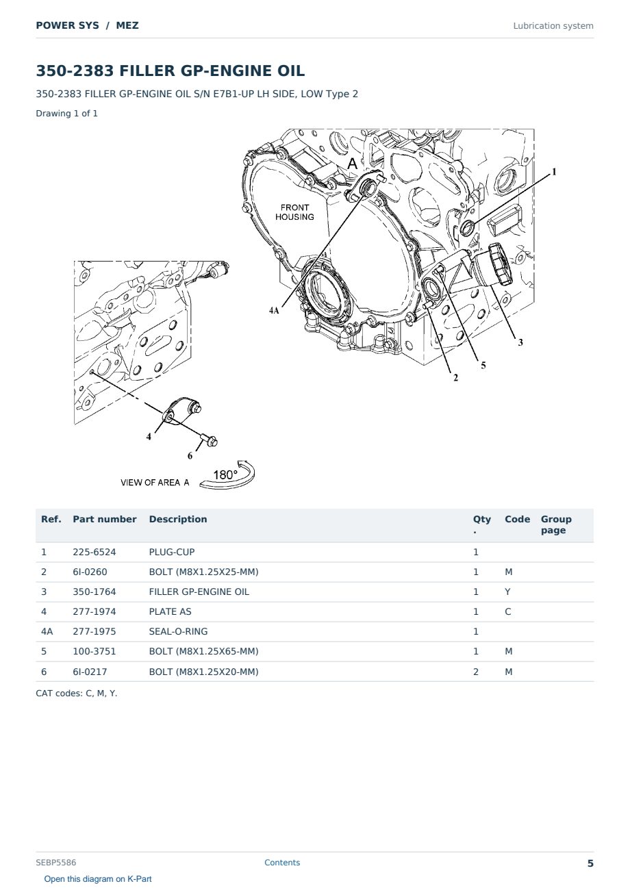Caterpillar POWER SYS S/N MEZ Partsbook SEBP5586 (English) - sample page 5 of 10 Caterpillar POWER SYS S/N MEZ Partsbook SEBP5586 (English) - sample page 5 of 10