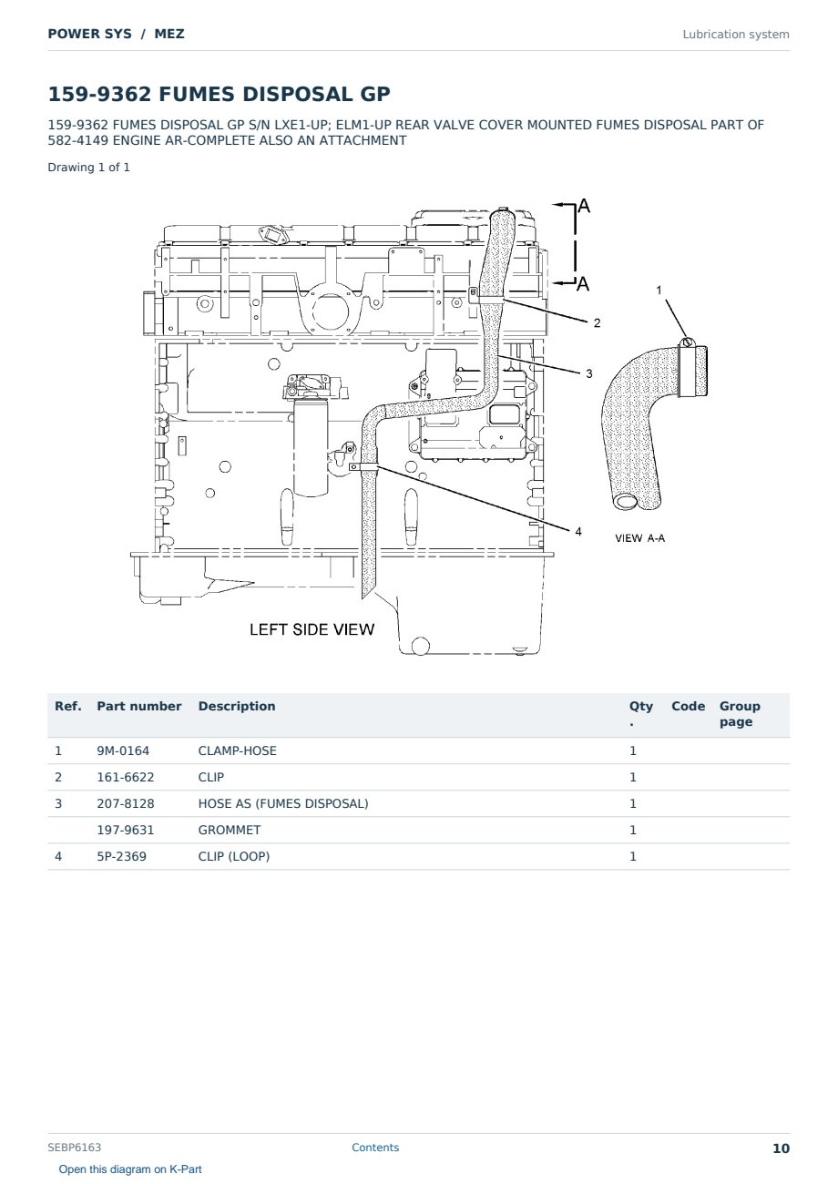 Caterpillar POWER SYS S/N MEZ Partsbook SEBP6163 (English) - sample page 10 of 10 Caterpillar POWER SYS S/N MEZ Partsbook SEBP6163 (English) - sample page 10 of 10
