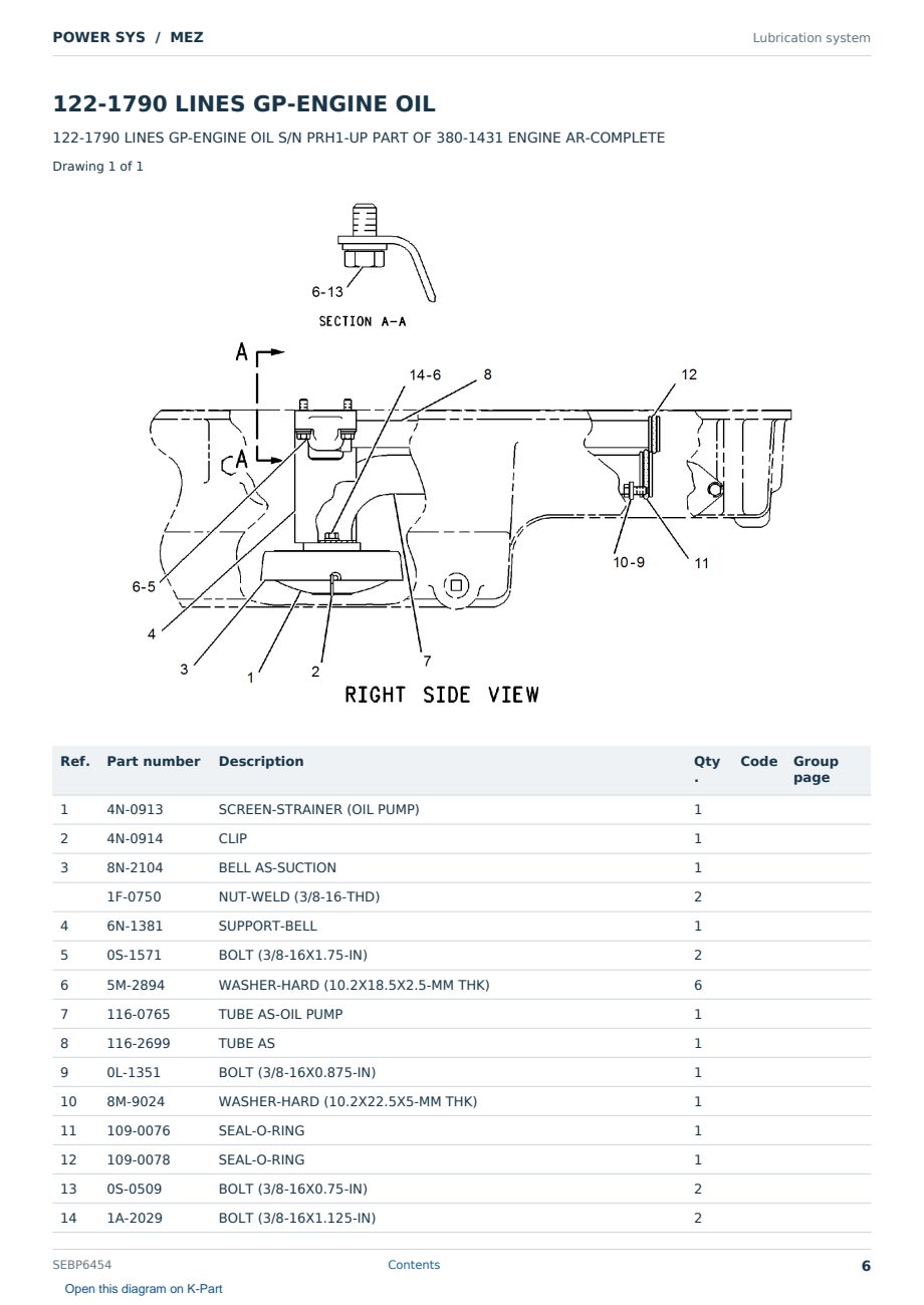Caterpillar POWER SYS S/N MEZ Partsbook SEBP6454 (English) - sample page 6 of 10 Caterpillar POWER SYS S/N MEZ Partsbook SEBP6454 (English) - sample page 6 of 10