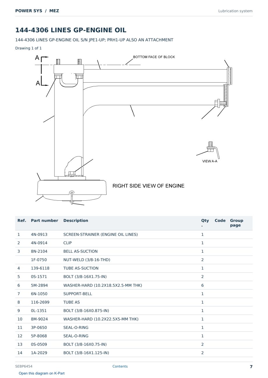 Caterpillar POWER SYS S/N MEZ Partsbook SEBP6454 (English) - sample page 7 of 10 Caterpillar POWER SYS S/N MEZ Partsbook SEBP6454 (English) - sample page 7 of 10