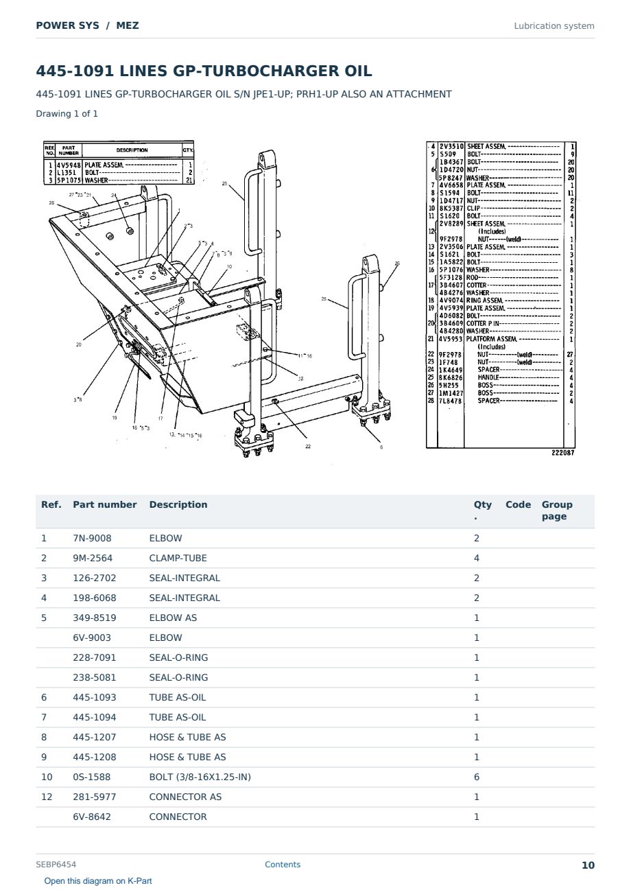 Caterpillar POWER SYS S/N MEZ Partsbook SEBP6454 (English) - sample page 10 of 10 Caterpillar POWER SYS S/N MEZ Partsbook SEBP6454 (English) - sample page 10 of 10