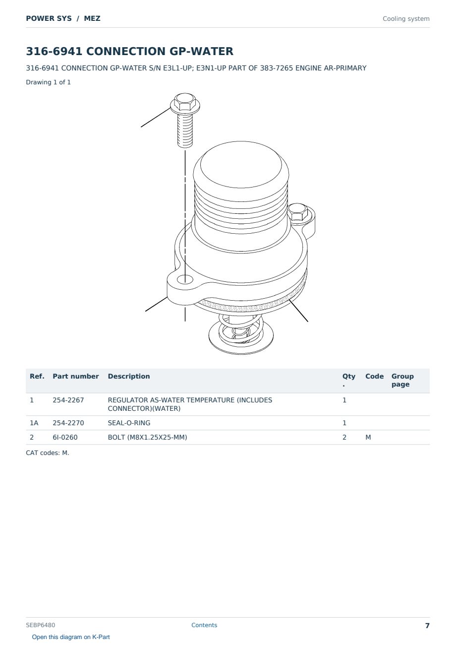Caterpillar POWER SYS S/N MEZ Partsbook SEBP6480 (English) - sample page 7 of 10 Caterpillar POWER SYS S/N MEZ Partsbook SEBP6480 (English) - sample page 7 of 10