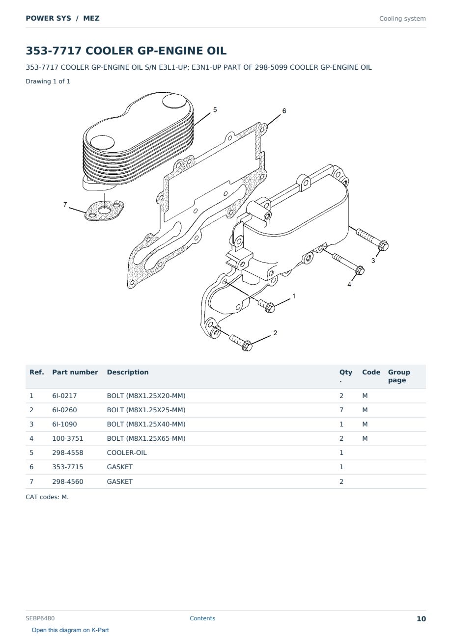 Caterpillar POWER SYS S/N MEZ Partsbook SEBP6480 (English) - sample page 10 of 10 Caterpillar POWER SYS S/N MEZ Partsbook SEBP6480 (English) - sample page 10 of 10