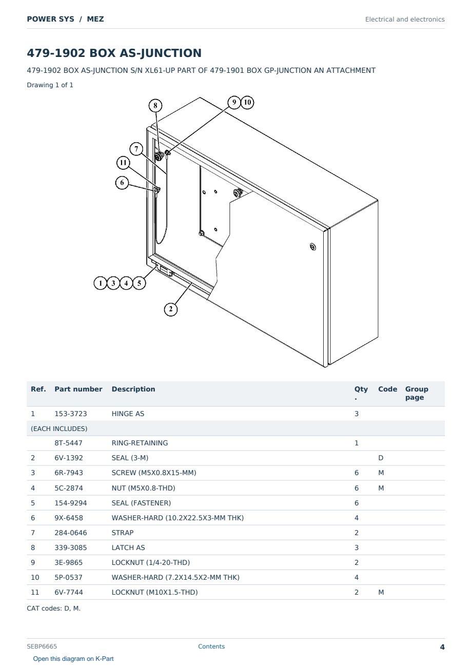 Caterpillar POWER SYS S/N MEZ Partsbook SEBP6665 (English) - sample page 4 of 10 Caterpillar POWER SYS S/N MEZ Partsbook SEBP6665 (English) - sample page 4 of 10
