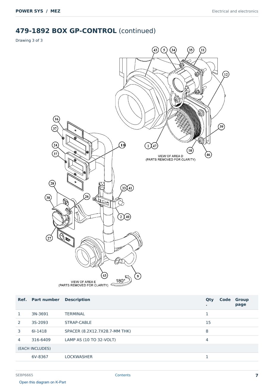 Caterpillar POWER SYS S/N MEZ Partsbook SEBP6665 (English) - sample page 7 of 10 Caterpillar POWER SYS S/N MEZ Partsbook SEBP6665 (English) - sample page 7 of 10
