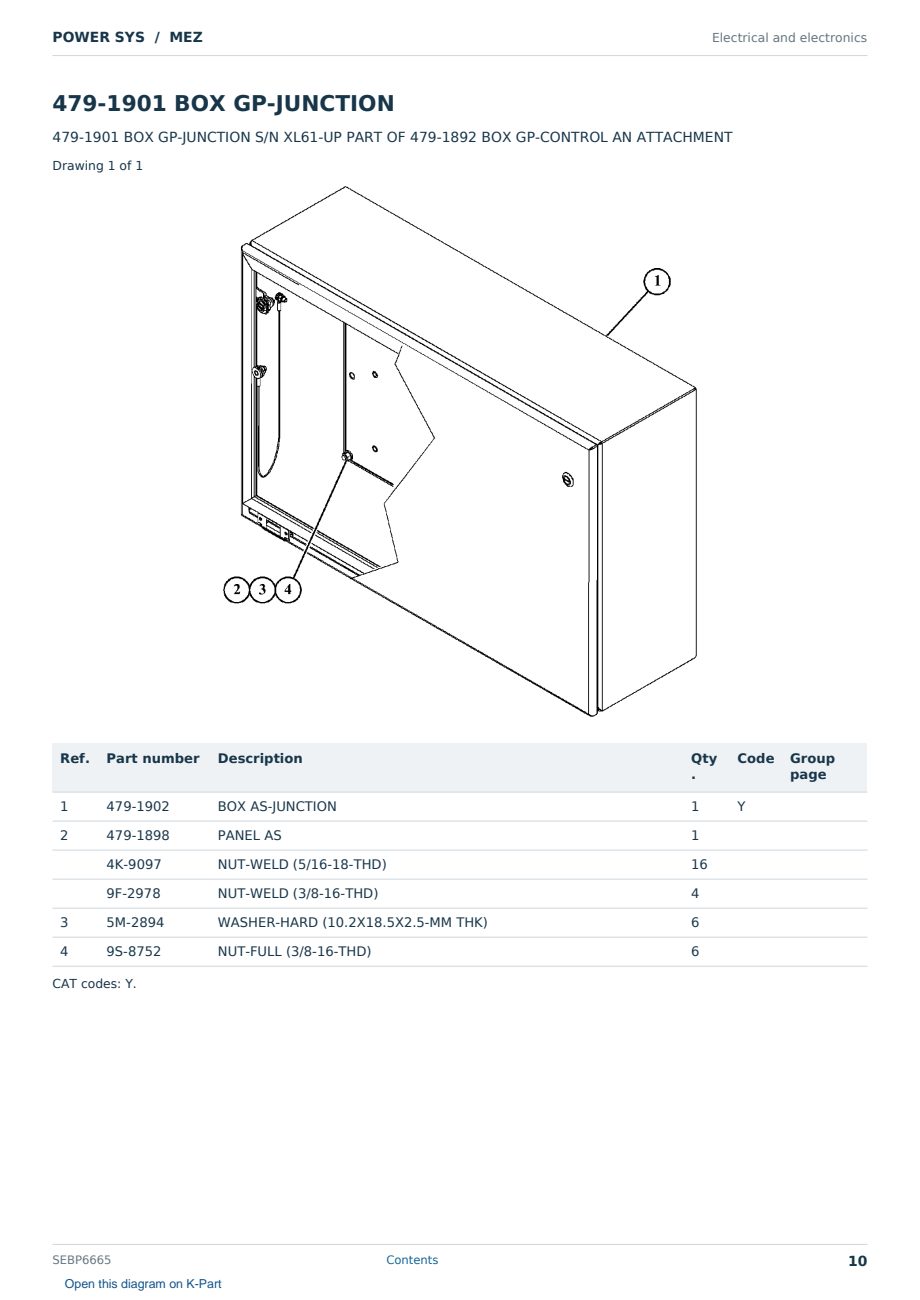 Caterpillar POWER SYS S/N MEZ Partsbook SEBP6665 (English) - sample page 10 of 10 Caterpillar POWER SYS S/N MEZ Partsbook SEBP6665 (English) - sample page 10 of 10