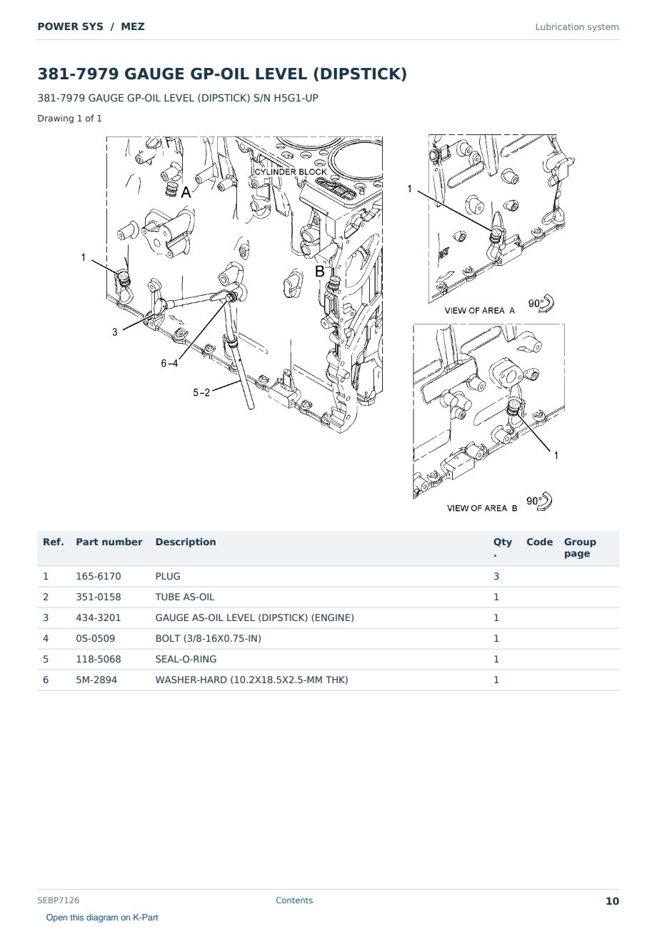 Caterpillar POWER SYS S/N MEZ Partsbook SEBP7126 (English) - sample page 10 of 10 Caterpillar POWER SYS S/N MEZ Partsbook SEBP7126 (English) - sample page 10 of 10