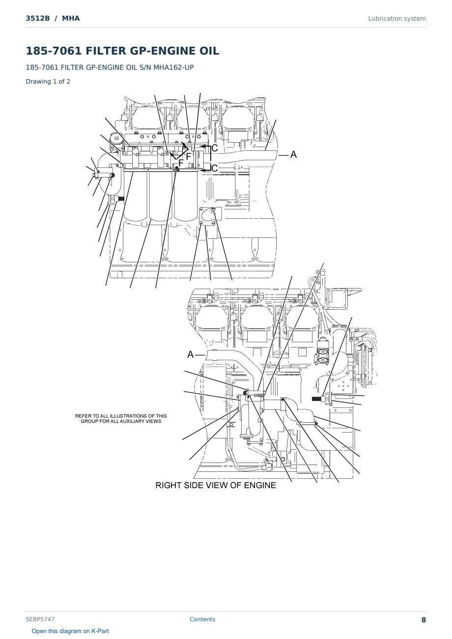 Caterpillar 3512B S/N MHA Partsbook SEBP5747 (English) - sample page 8 of 10 Caterpillar 3512B S/N MHA Partsbook SEBP5747 (English) - sample page 8 of 10