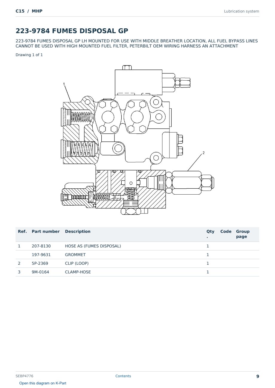 Caterpillar C15 S/N MHP Partsbook SEBP4776 (English) - sample page 9 of 10 Caterpillar C15 S/N MHP Partsbook SEBP4776 (English) - sample page 9 of 10
