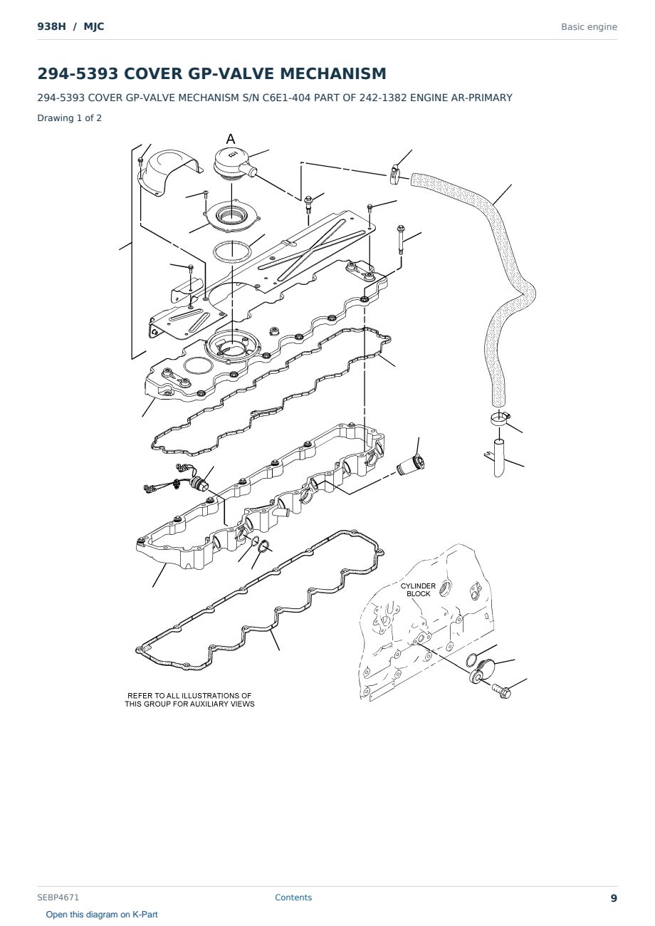 Caterpillar 938H S/N MJC Partsbook SEBP4671 (English) - sample page 9 of 10 Caterpillar 938H S/N MJC Partsbook SEBP4671 (English) - sample page 9 of 10