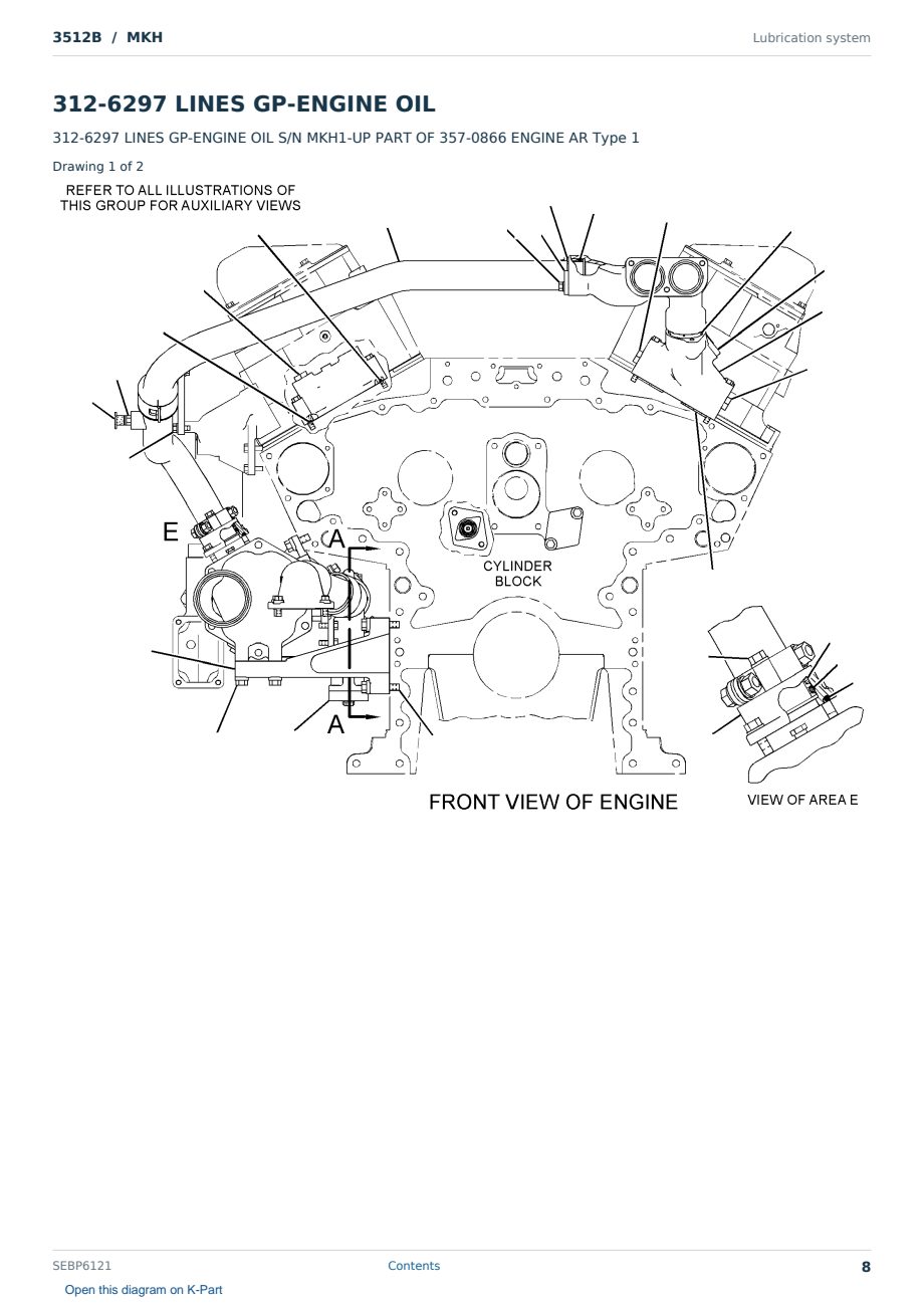 Caterpillar 3512B S/N MKH Partsbook SEBP6121 (English) - sample page 8 of 10 Caterpillar 3512B S/N MKH Partsbook SEBP6121 (English) - sample page 8 of 10