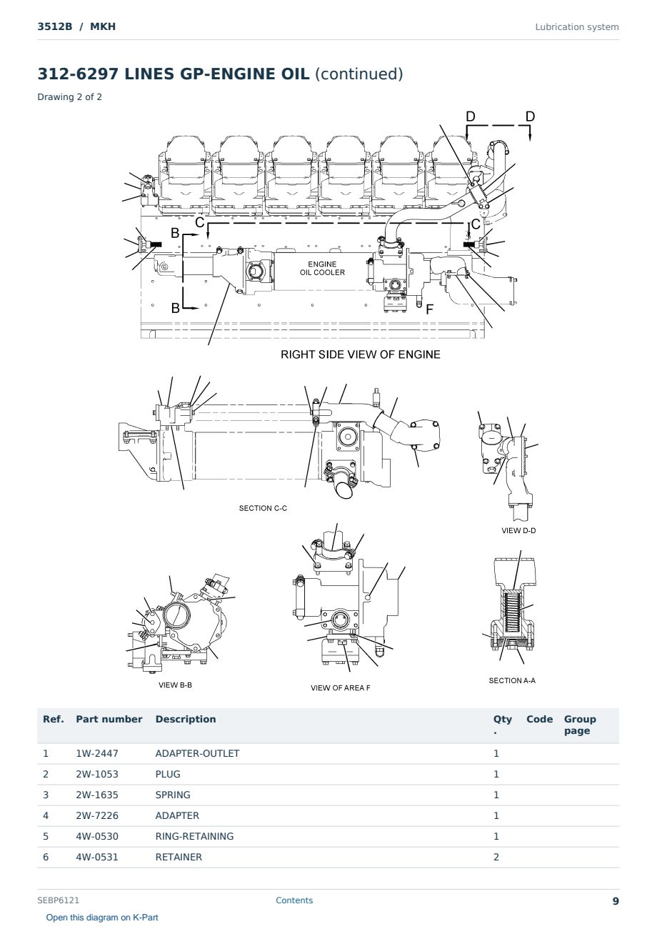 Caterpillar 3512B S/N MKH Partsbook SEBP6121 (English) - sample page 9 of 10 Caterpillar 3512B S/N MKH Partsbook SEBP6121 (English) - sample page 9 of 10