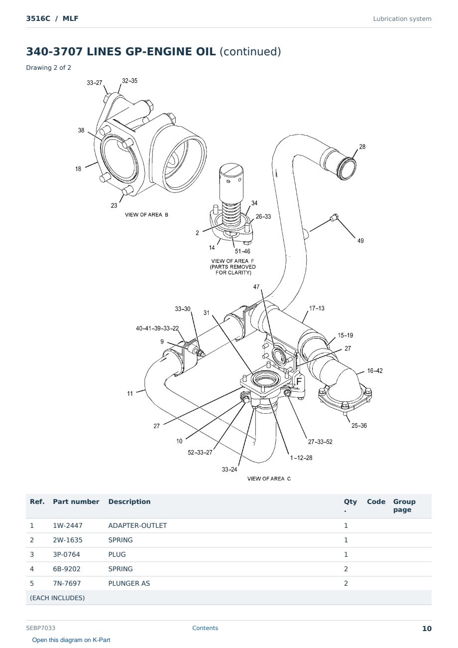 Caterpillar 3516C S/N MLF Partsbook SEBP7033 (English) - sample page 10 of 10 Caterpillar 3516C S/N MLF Partsbook SEBP7033 (English) - sample page 10 of 10
