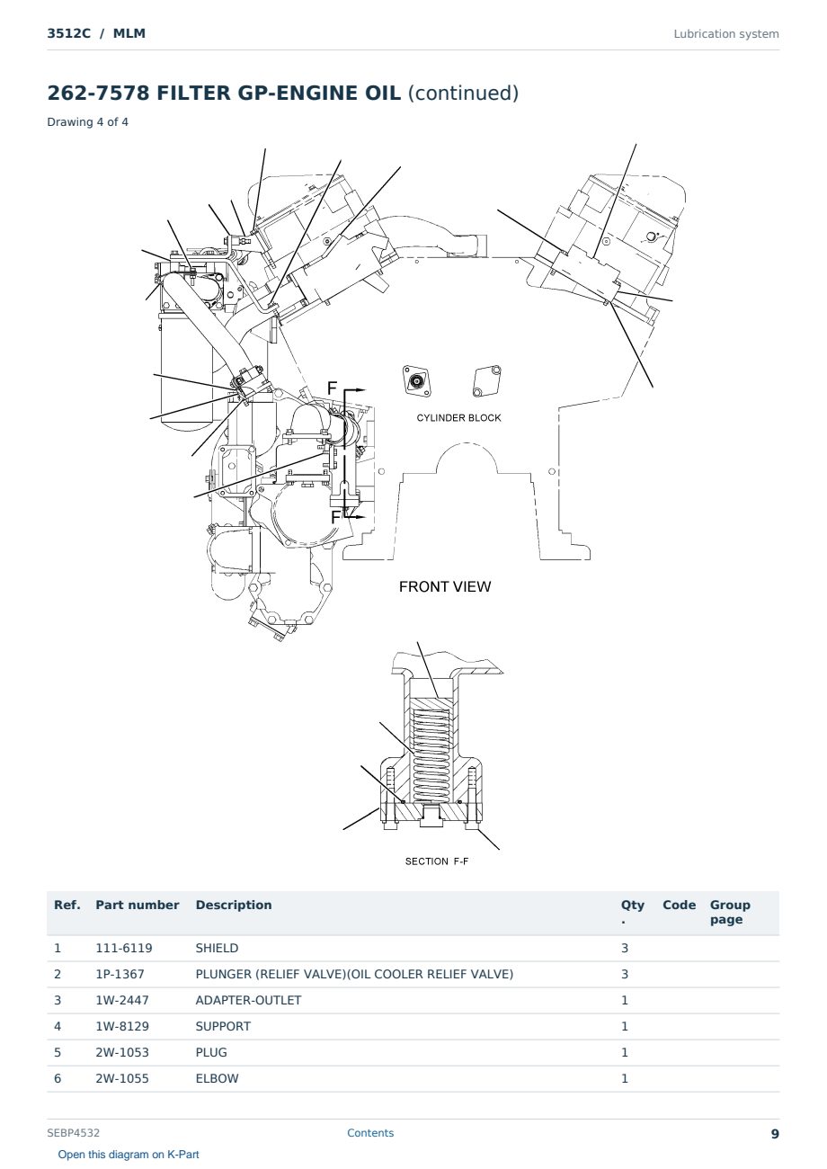 Caterpillar 3512C S/N MLM Partsbook SEBP4532 (English) - sample page 9 of 10 Caterpillar 3512C S/N MLM Partsbook SEBP4532 (English) - sample page 9 of 10