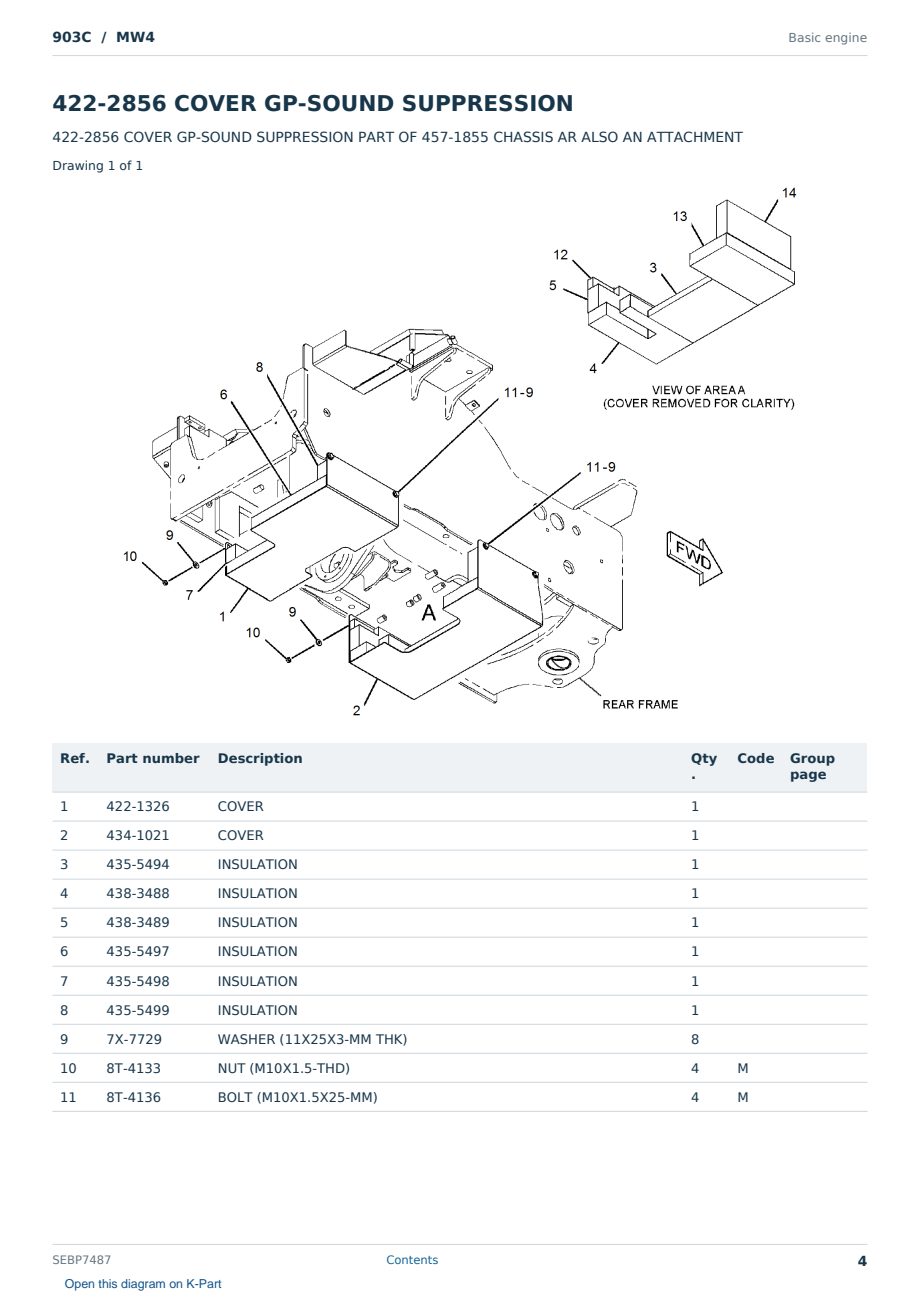 Caterpillar 903C S/N MW4 Partsbook SEBP7487 (English) - sample page 4 of 10 Caterpillar 903C S/N MW4 Partsbook SEBP7487 (English) - sample page 4 of 10