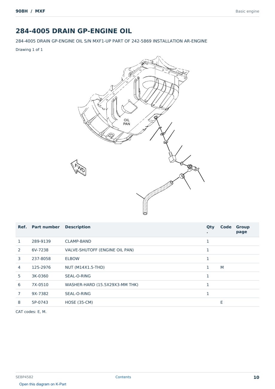 Caterpillar 908H S/N MXF Partsbook SEBP4582 (English) - sample page 10 of 10 Caterpillar 908H S/N MXF Partsbook SEBP4582 (English) - sample page 10 of 10