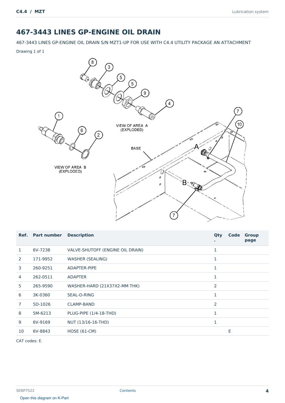 Caterpillar C4.4 S/N MZT Partsbook SEBP7522 (English) - sample page 4 of 10 Caterpillar C4.4 S/N MZT Partsbook SEBP7522 (English) - sample page 4 of 10