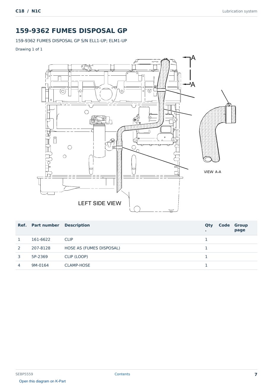 Caterpillar C18 S/N N1C Partsbook SEBP5559 (English) - sample page 7 of 10 Caterpillar C18 S/N N1C Partsbook SEBP5559 (English) - sample page 7 of 10