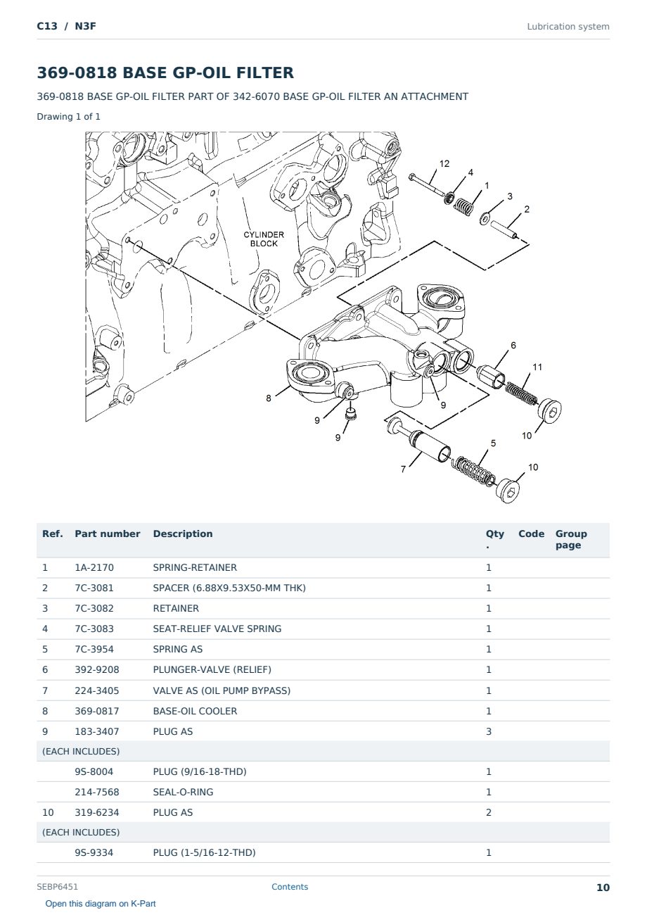 Caterpillar C13 S/N N3F Partsbook SEBP6451 (English) - sample page 10 of 10 Caterpillar C13 S/N N3F Partsbook SEBP6451 (English) - sample page 10 of 10