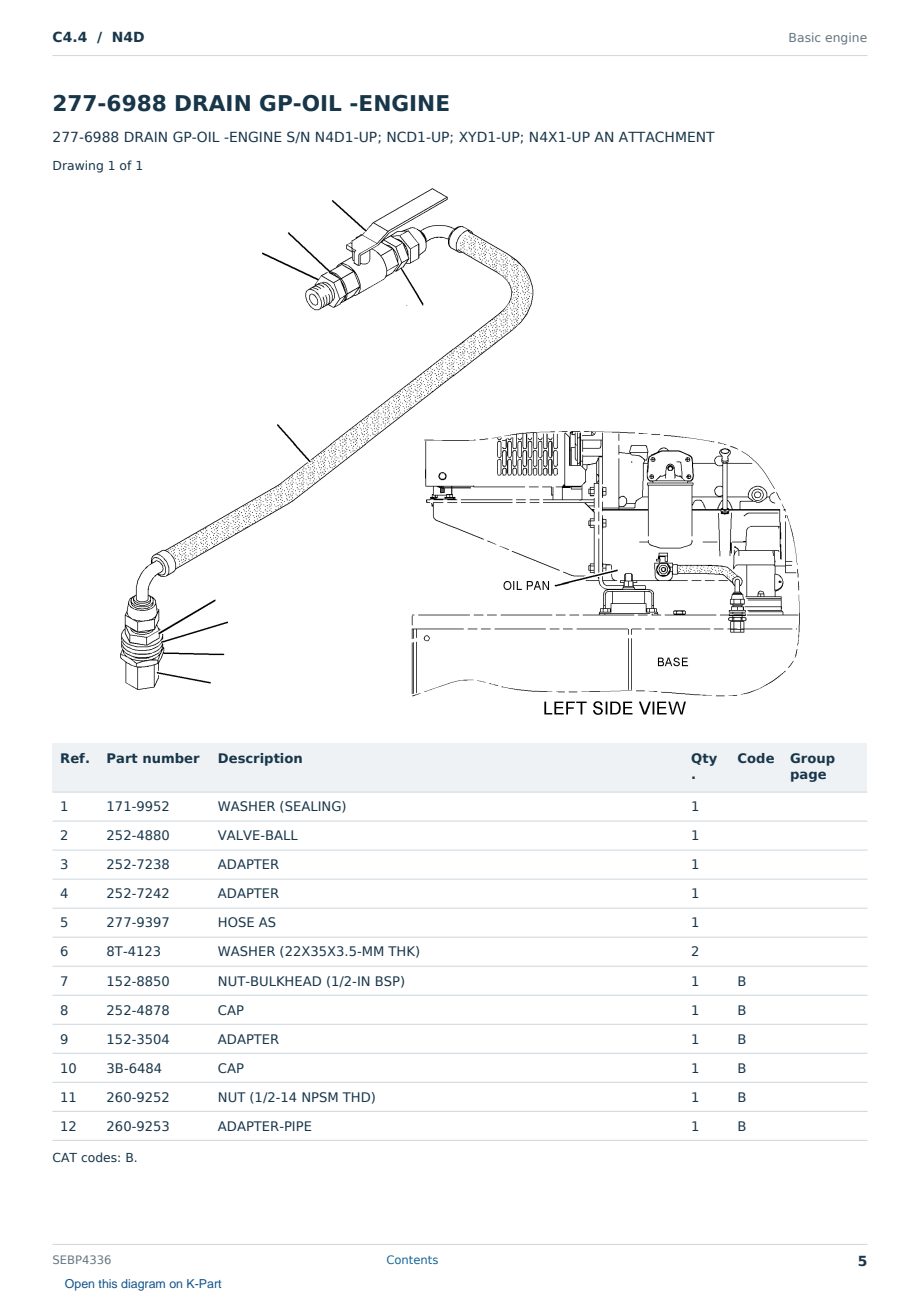 Caterpillar C4.4 S/N N4D Partsbook SEBP4336 (English) - sample page 5 of 10 Caterpillar C4.4 S/N N4D Partsbook SEBP4336 (English) - sample page 5 of 10