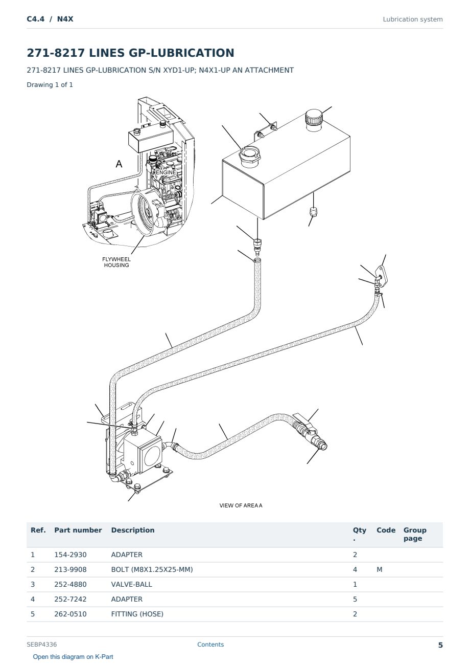 Caterpillar C4.4 S/N N4X Partsbook SEBP4336 (English) - sample page 5 of 10 Caterpillar C4.4 S/N N4X Partsbook SEBP4336 (English) - sample page 5 of 10